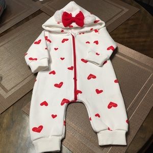 Infant girl’s Valentine’s sleeper